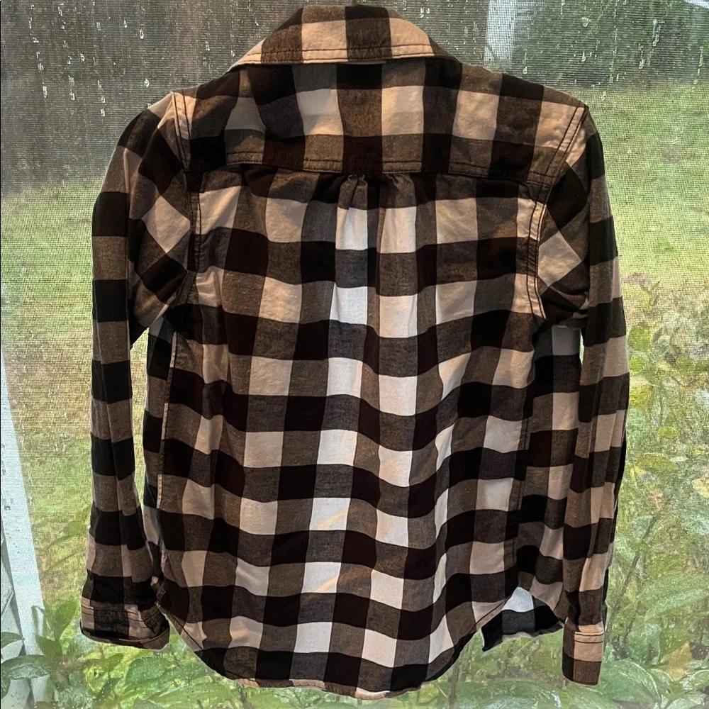 Cat & Jack Black and White Checkered Shirt